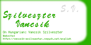 szilveszter vancsik business card